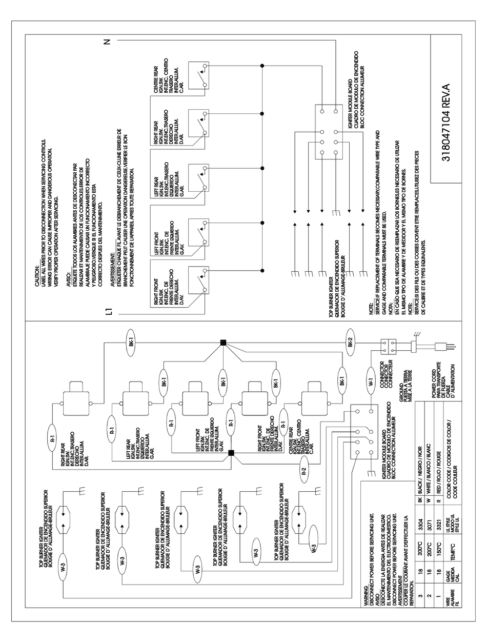 FRIGIDAIRE FGC6X9XGTA COOKTOP WIRING DIAGRAM ManualsLib