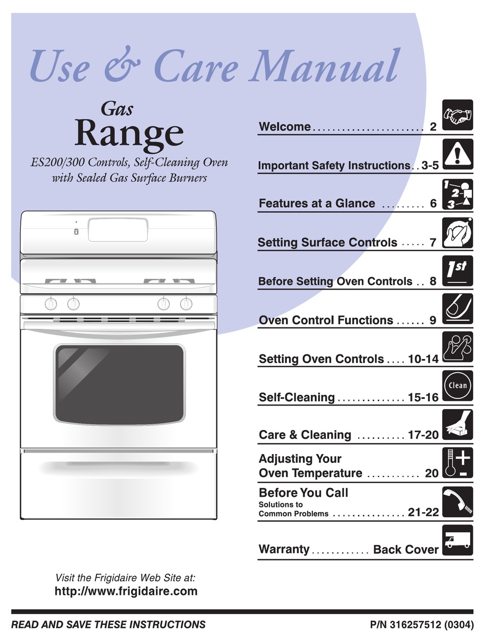 FRIGIDAIRE FGFL77ASJ USE & CARE MANUAL Pdf Download ManualsLib