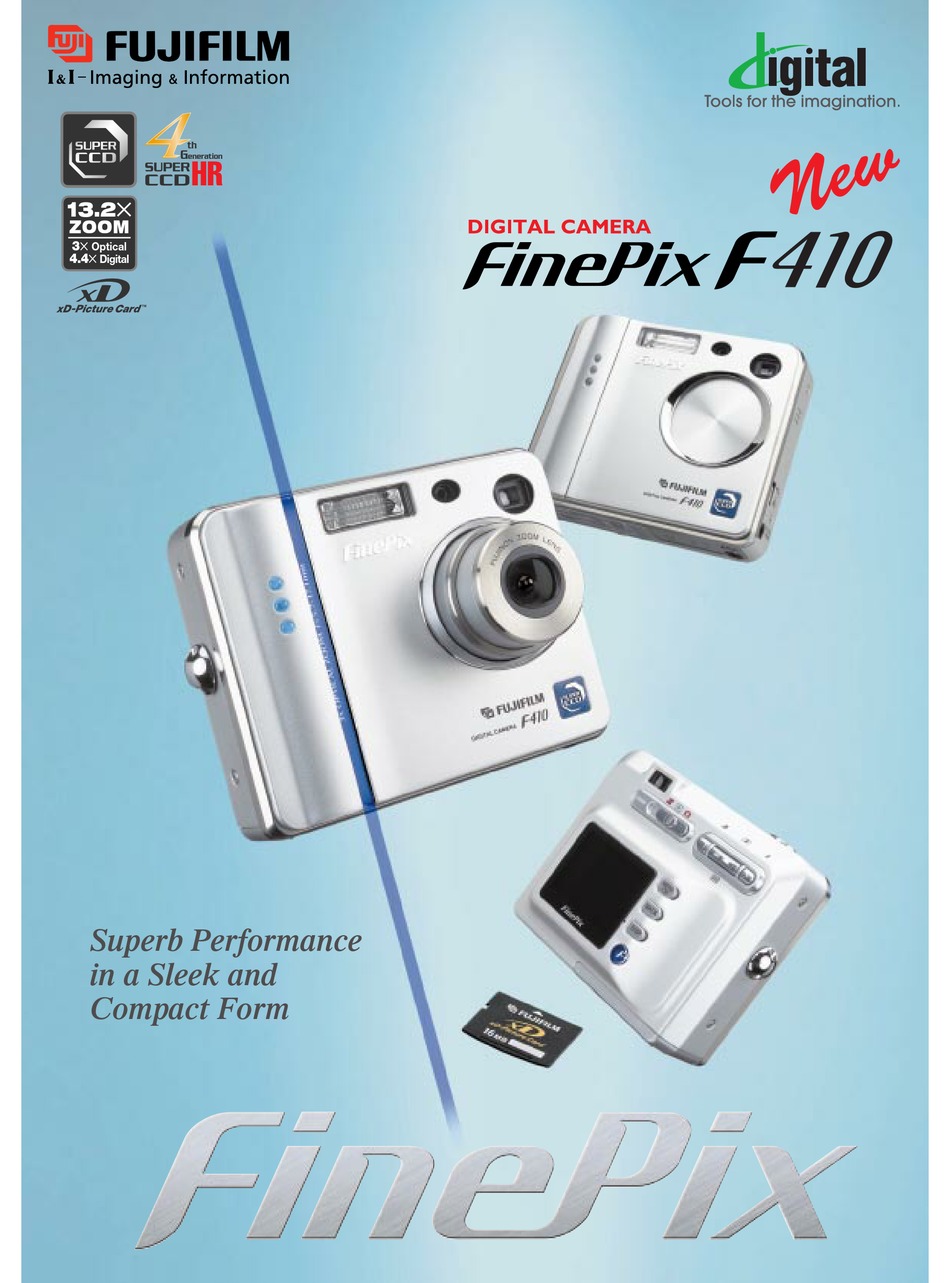 FUJIFILM FINEPIX F410 DIGITAL CAMERA BROCHURE & SPECS | ManualsLib