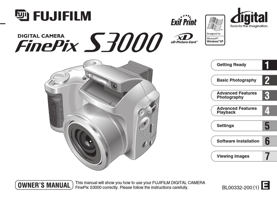 FUJIFILM FINEPIX S3000 DIGITAL CAMERA OWNER'S MANUAL ManualsLib