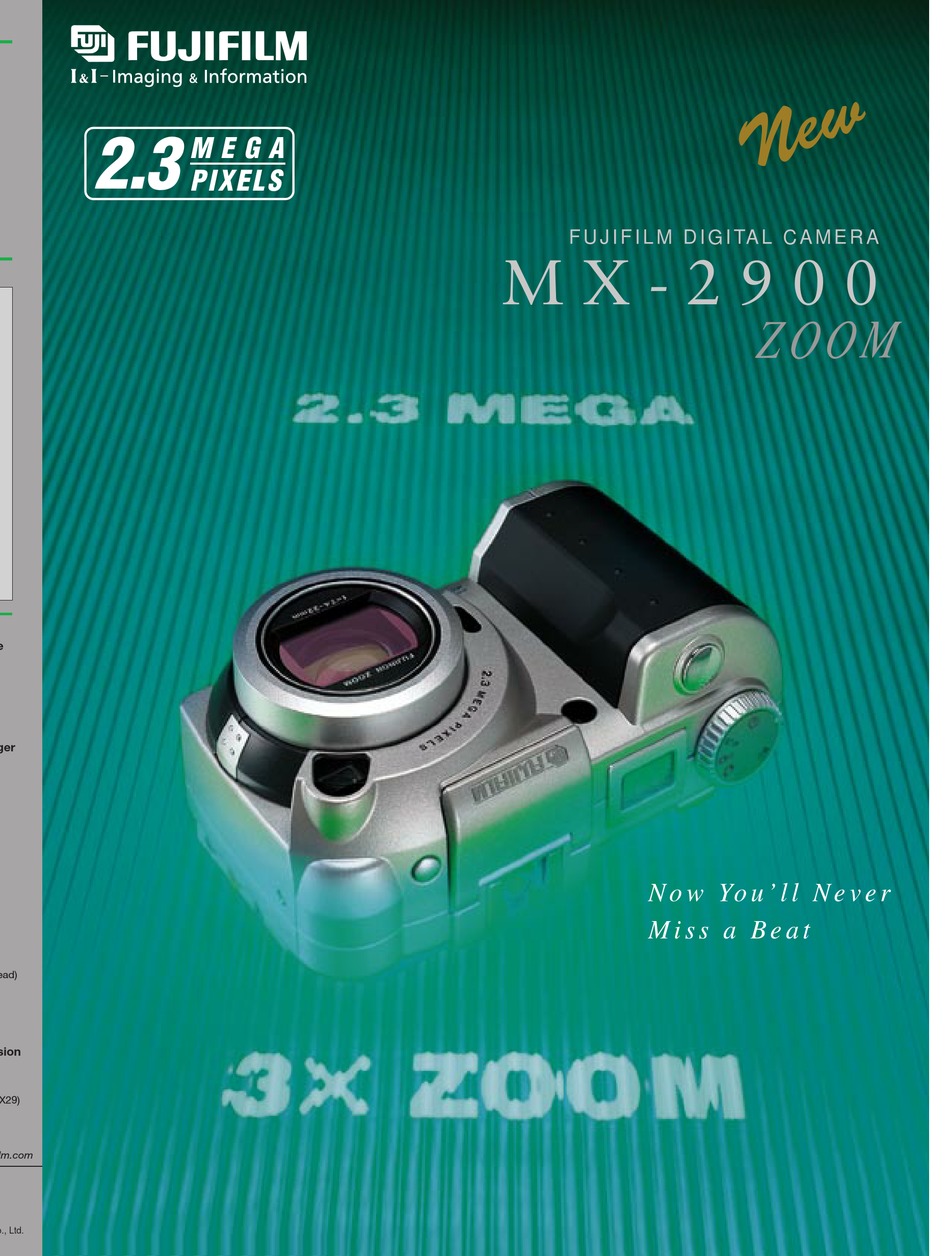 FUJIFILM MX-2900 DIGITAL CAMERA SPECIFICATIONS | ManualsLib