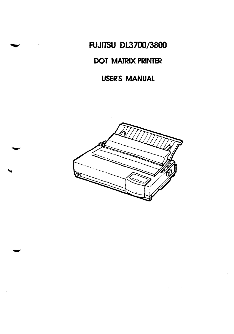 FUJITSU DL3800 PRINTER USER MANUAL ManualsLib