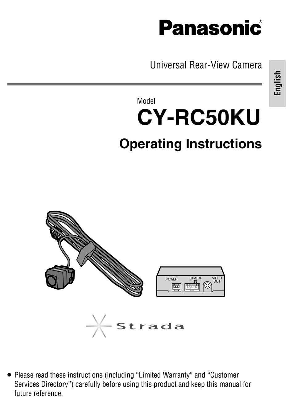 PANASONIC STRADA CYRC50KU DASH CAMERA OPERATING INSTRUCTIONS MANUAL