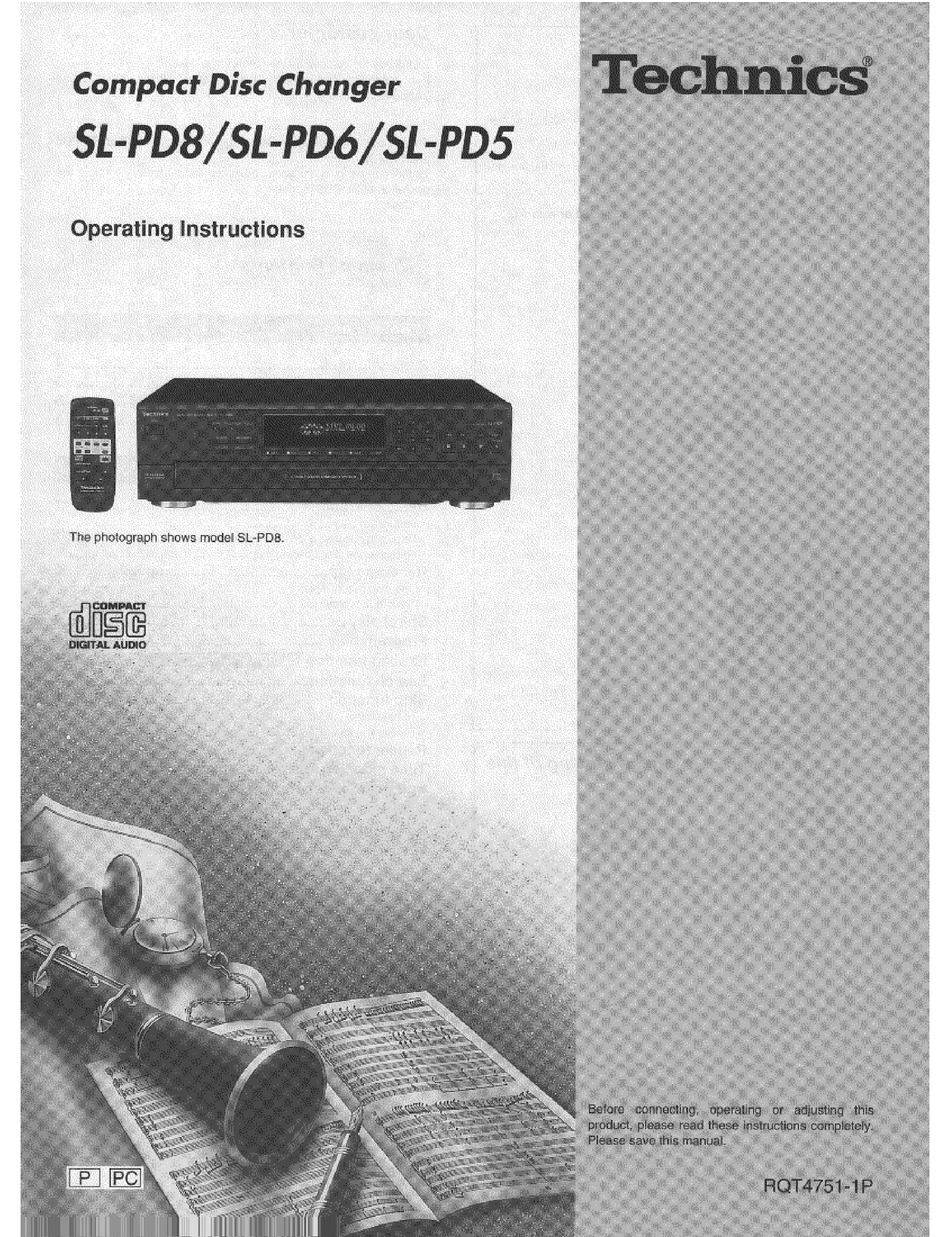 PANASONIC SL-PD5 CD PLAYER OPERATING MANUAL | ManualsLib