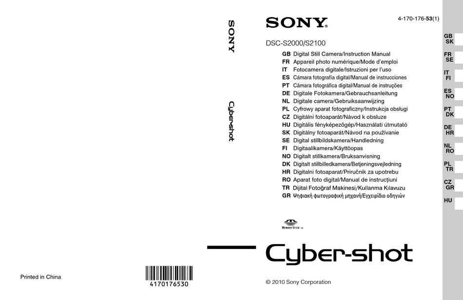 SONY CYBERSHOT DSCS2000 DIGITAL CAMERA INSTRUCTION MANUAL ManualsLib