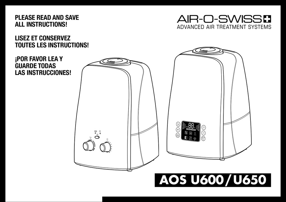 AIROSWISS AOS U600 HUMIDIFIER INSTRUCTIONS FOR USE MANUAL ManualsLib