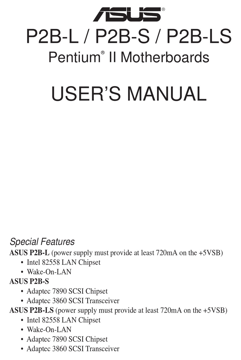 ASUS P2BL MOTHERBOARD USER MANUAL ManualsLib