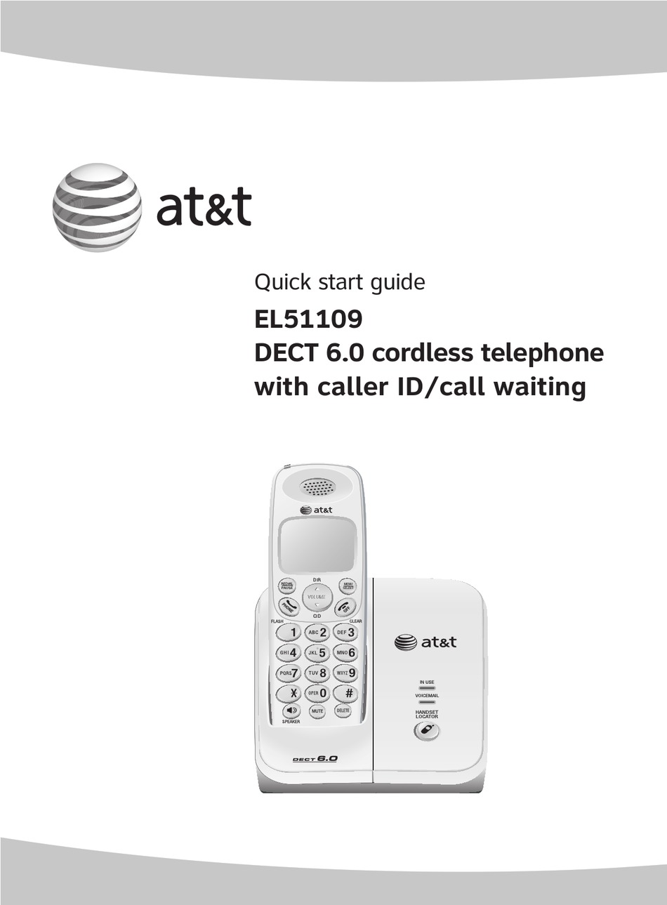 AT&T EL51109 QUICK START MANUAL Pdf Download | ManualsLib