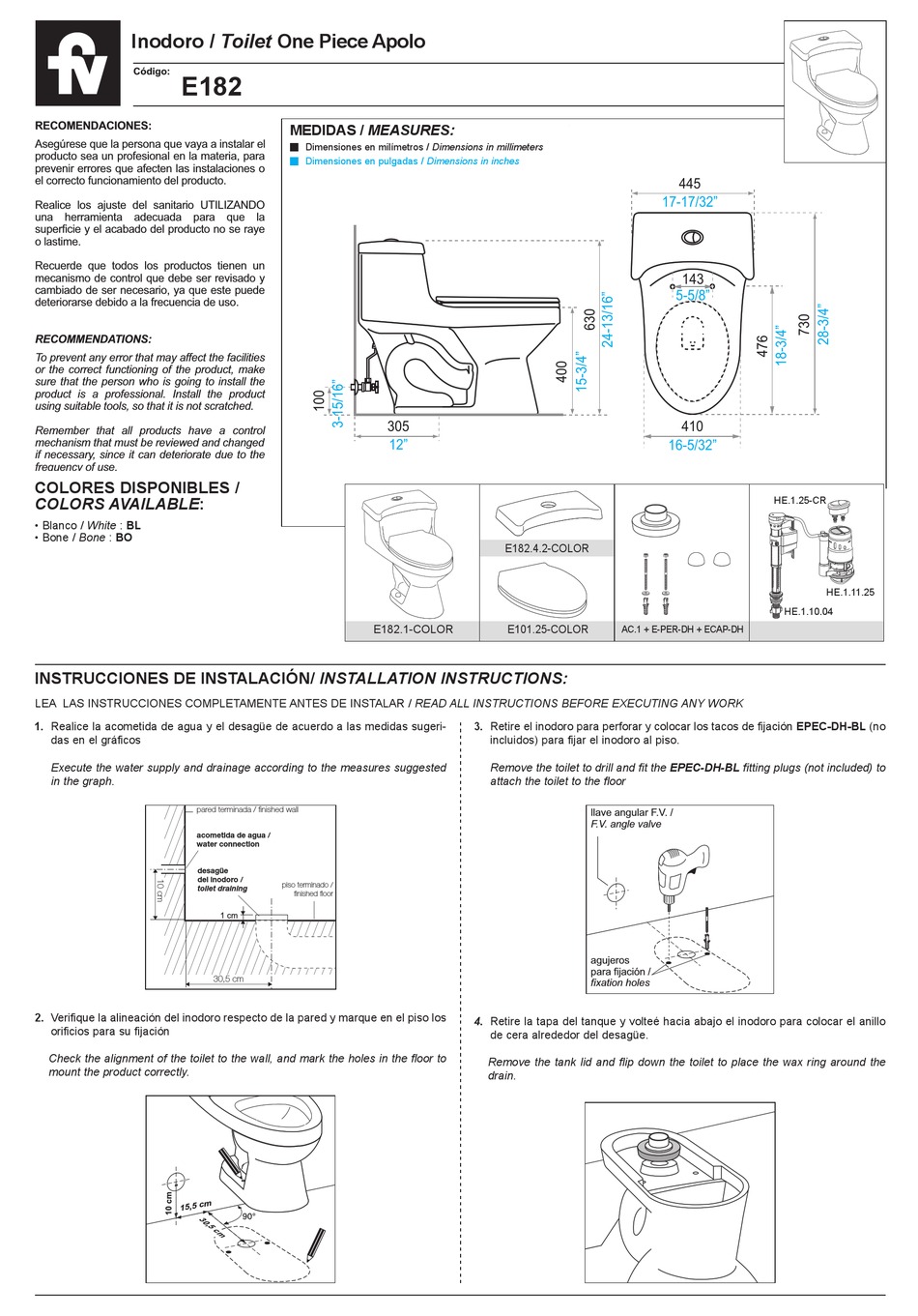 FV APOLO E182 QUICK START MANUAL Pdf Download | ManualsLib