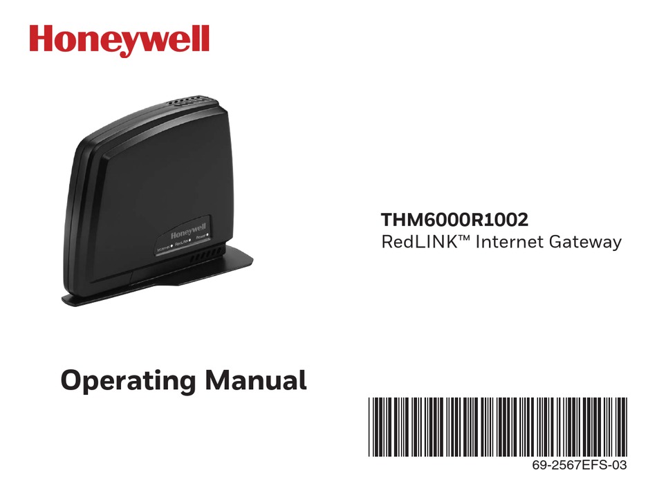HONEYWELL REDLINK THM6000R1002 OPERATING MANUAL Pdf Download | ManualsLib