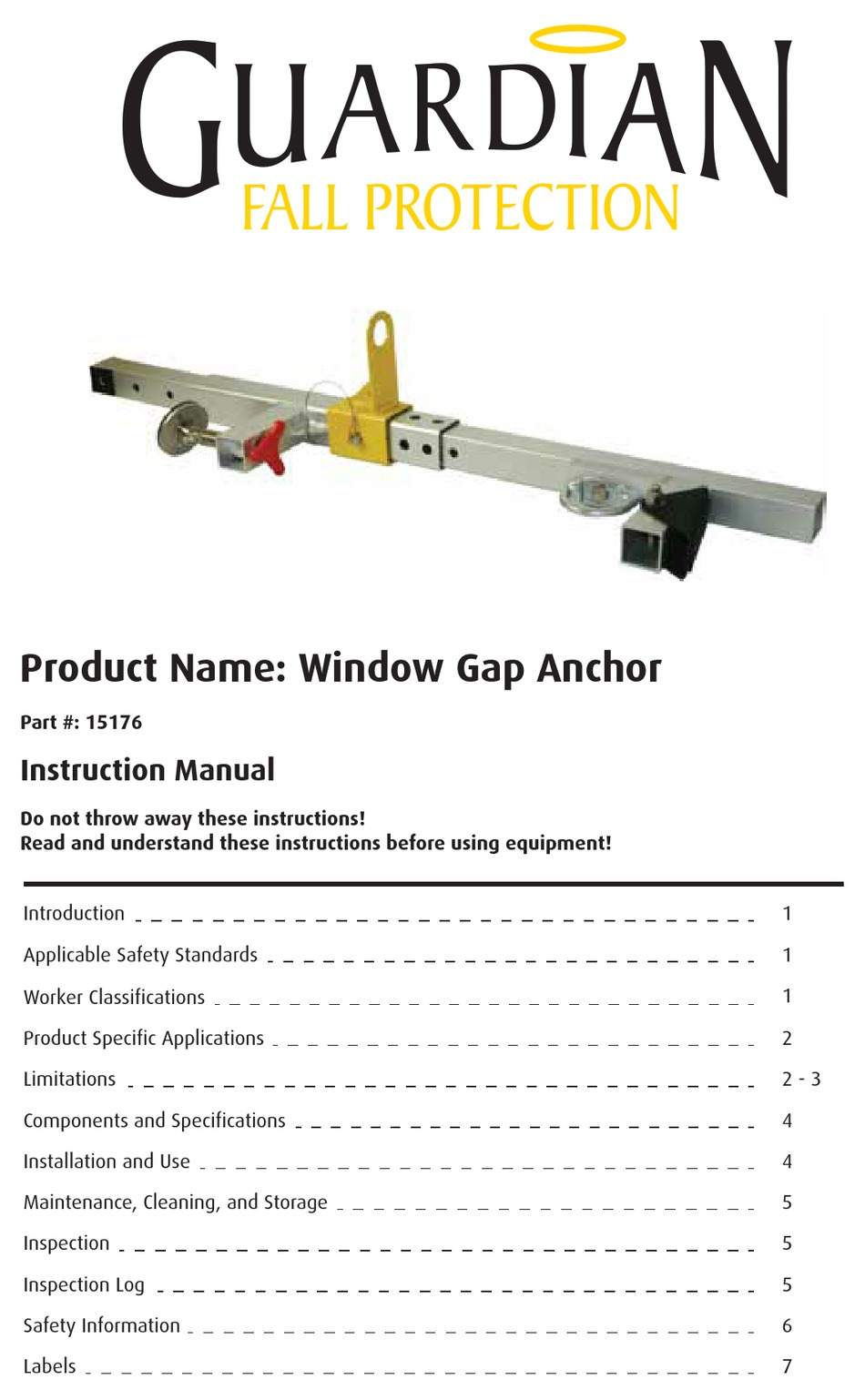 GUARDIAN 15176 INSTRUCTION MANUAL Pdf Download ManualsLib