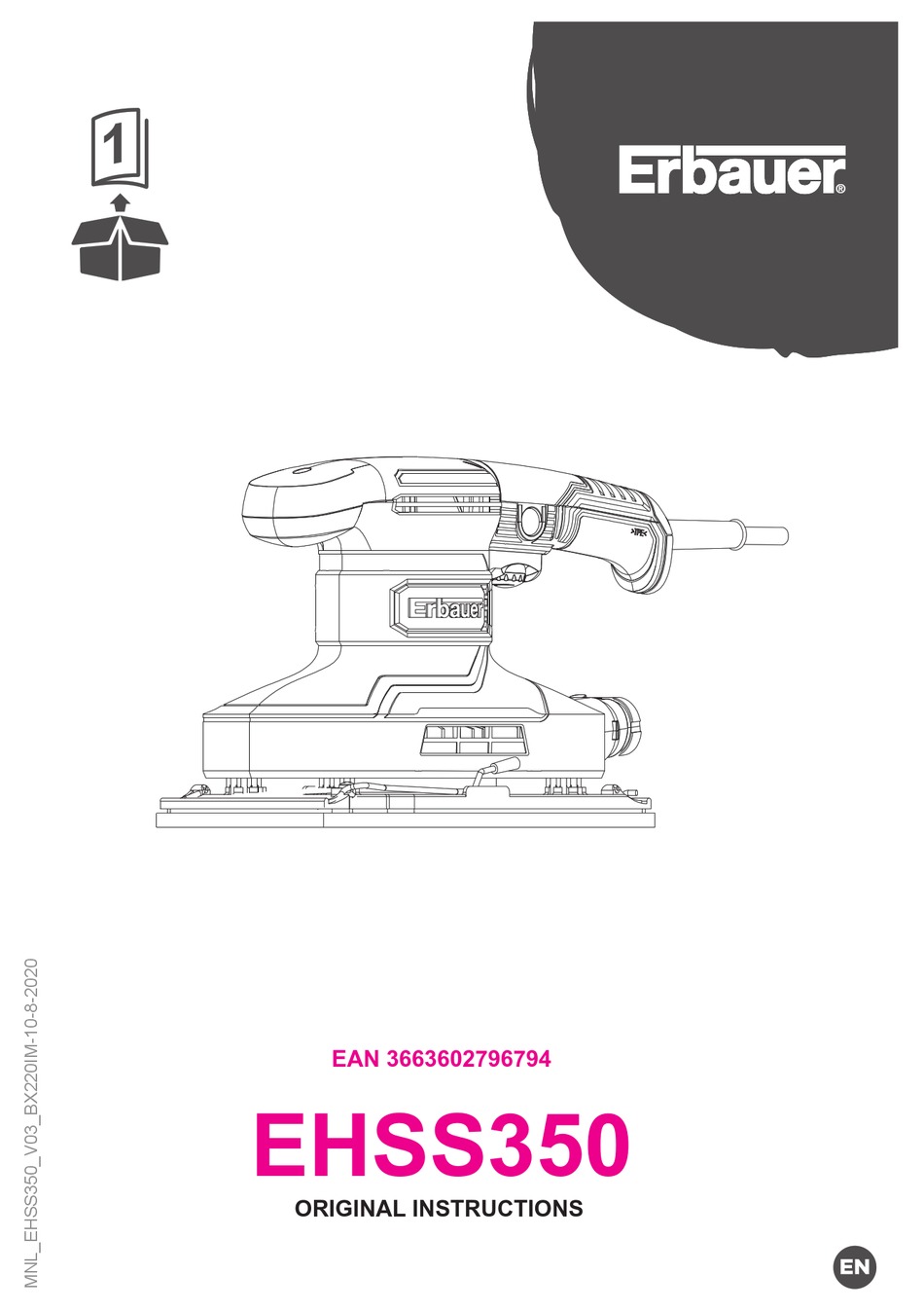 ERBAUER EHSS350 ORIGINAL INSTRUCTIONS MANUAL Pdf Download ManualsLib