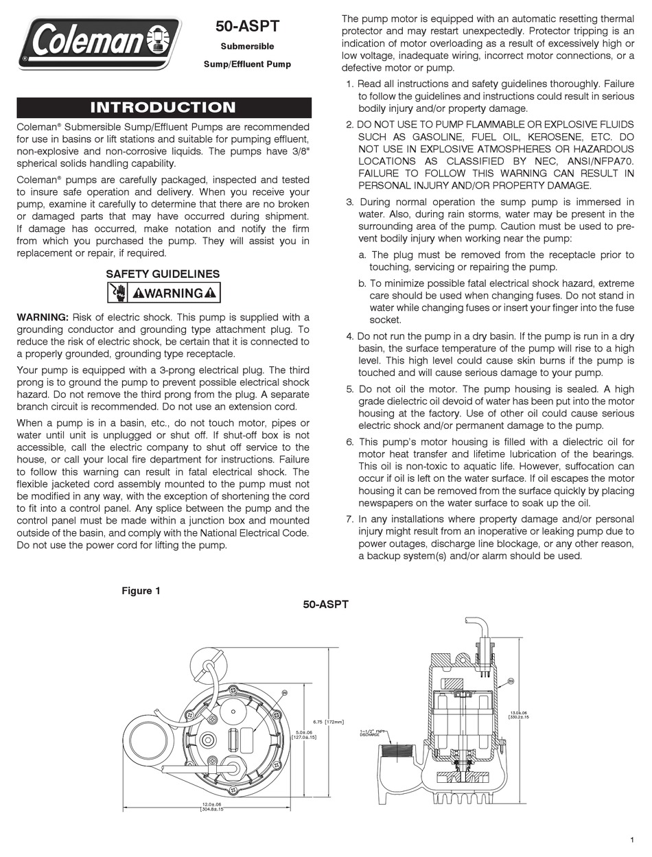 COLEMAN 50ASPT INTRODUCTION MANUAL Pdf Download ManualsLib