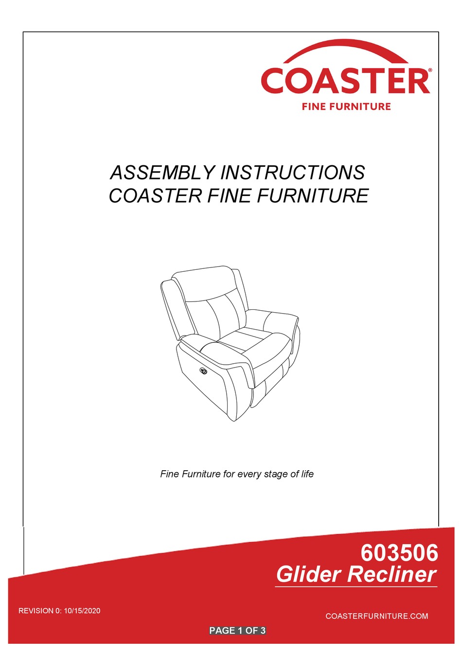 COASTER 603506 ASSEMBLY INSTRUCTIONS Pdf Download ManualsLib