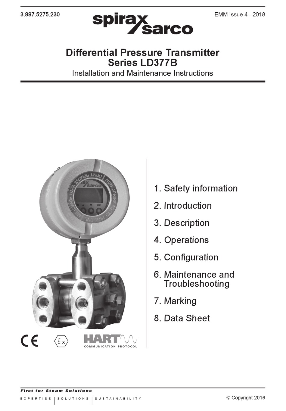 SPIRAX SARCO LD377B SERIES INSTALLATION AND MAINTENANCE INSTRUCTIONS ...