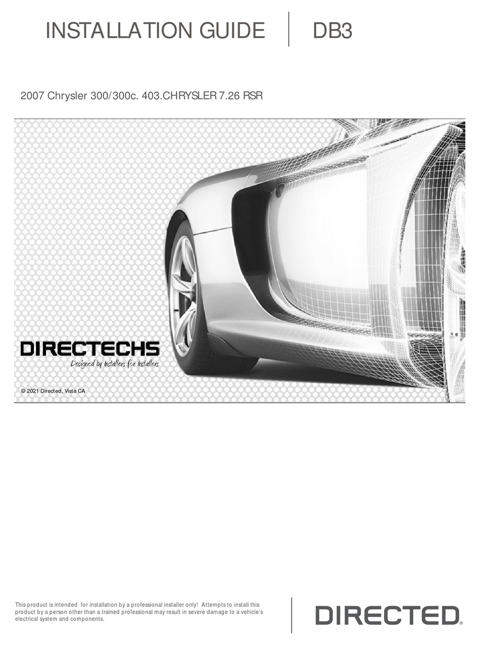 DIRECTED DIRECTECHS DB3 INSTALLATION MANUAL Pdf Download ManualsLib