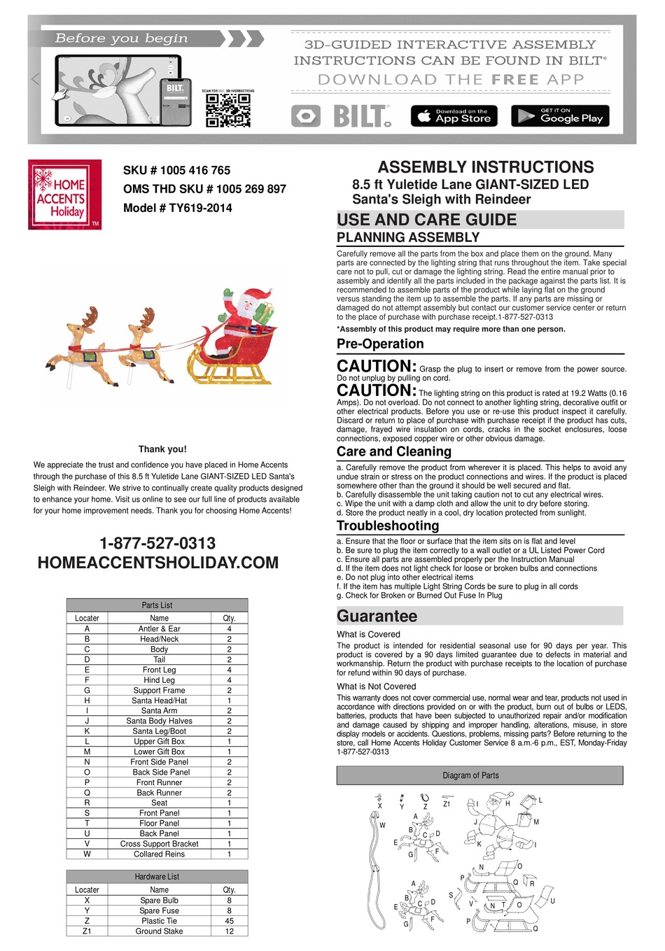 HOME ACCENTS HOLIDAY TY6192014 ASSEMBLY INSTRUCTIONS Pdf Download