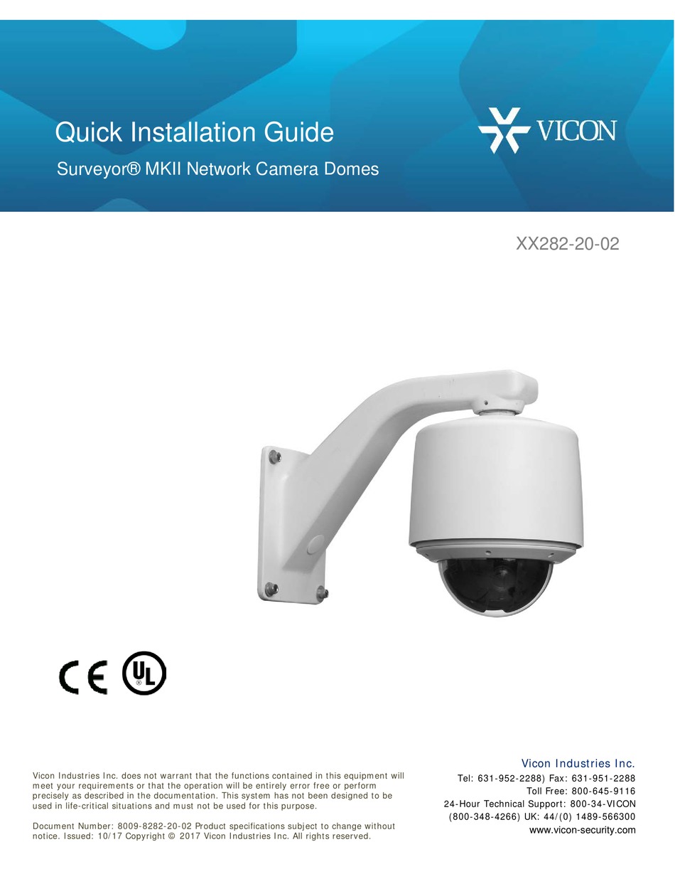 VICON SURVEYOR 2822002 SERIES QUICK INSTALLATION MANUAL Pdf Download