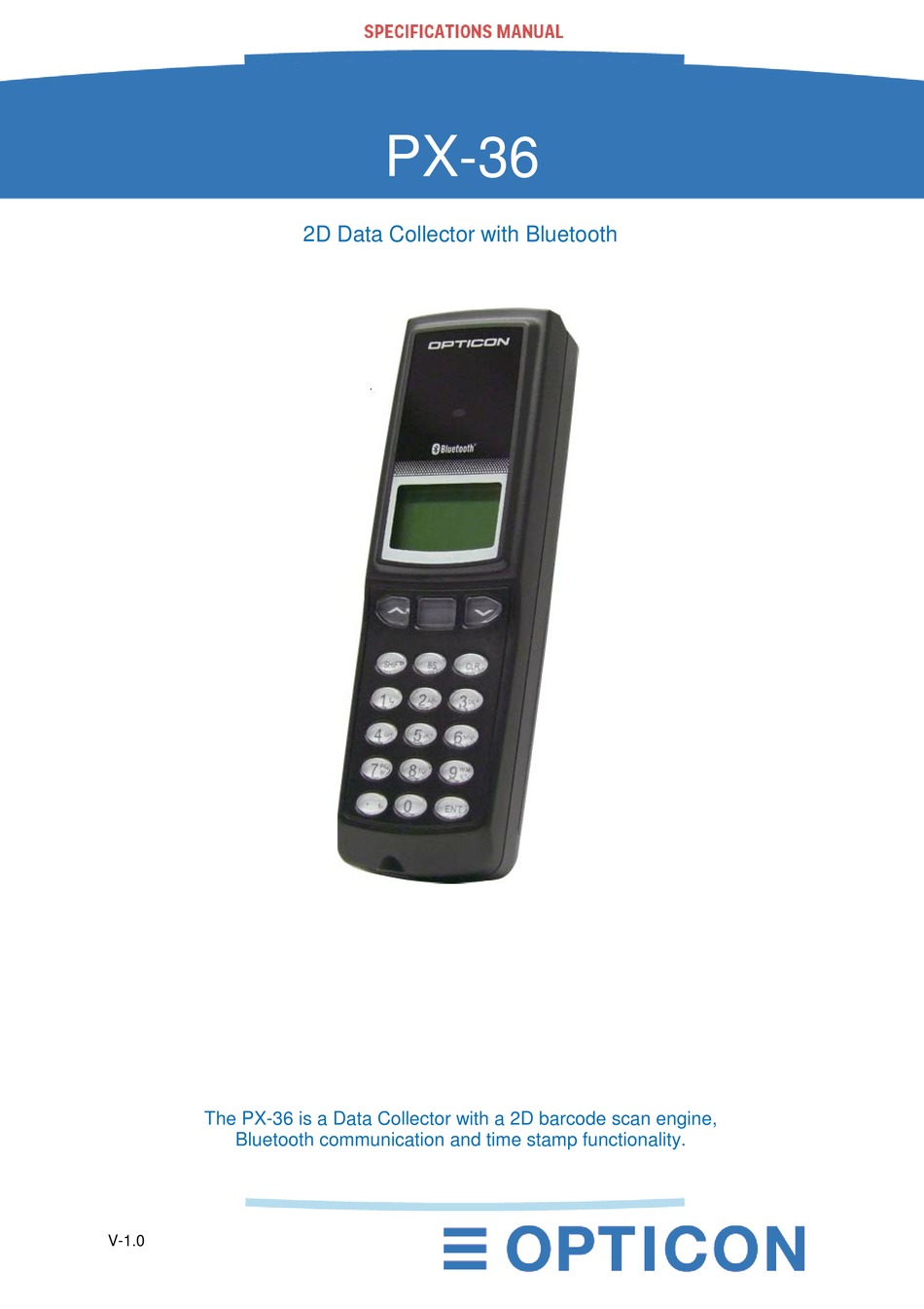 OPTICON PX36 SPECIFICATION MANUAL Pdf Download ManualsLib