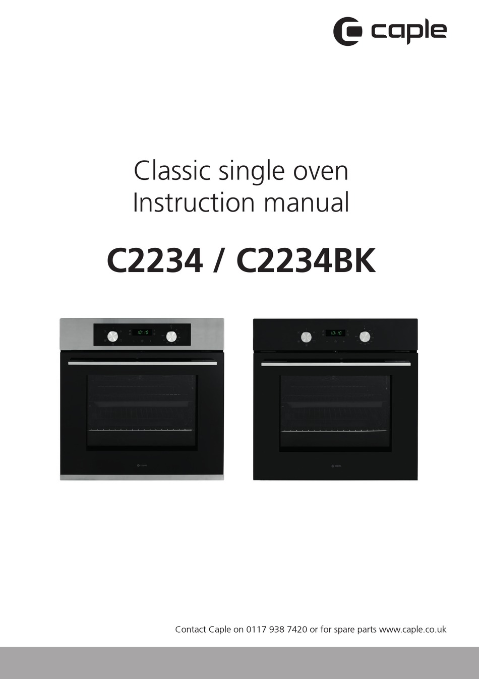 CAPLE C2234BK INSTRUCTION MANUAL Pdf Download ManualsLib