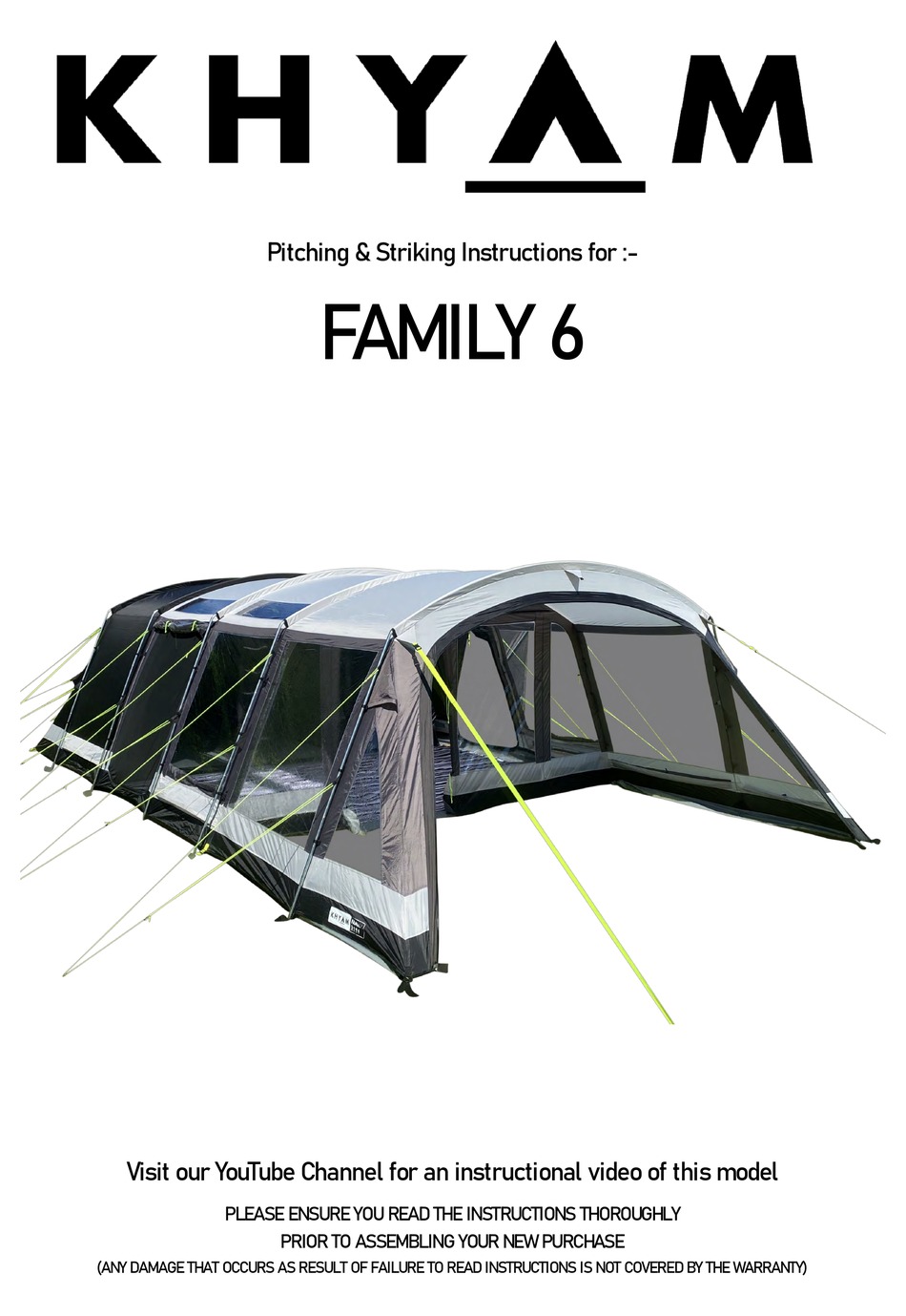 KHYAM FAMILY 6 PITCHING & STRIKING INSTRUCTIONS Pdf Download ManualsLib