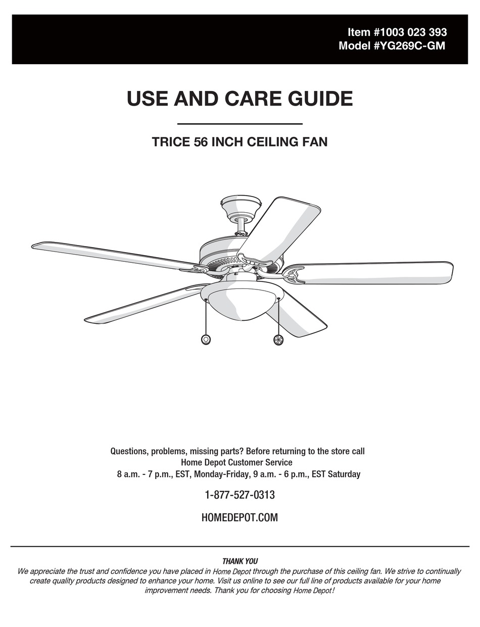 HOMEDEPOT TRICE USE AND CARE MANUAL Pdf Download | ManualsLib