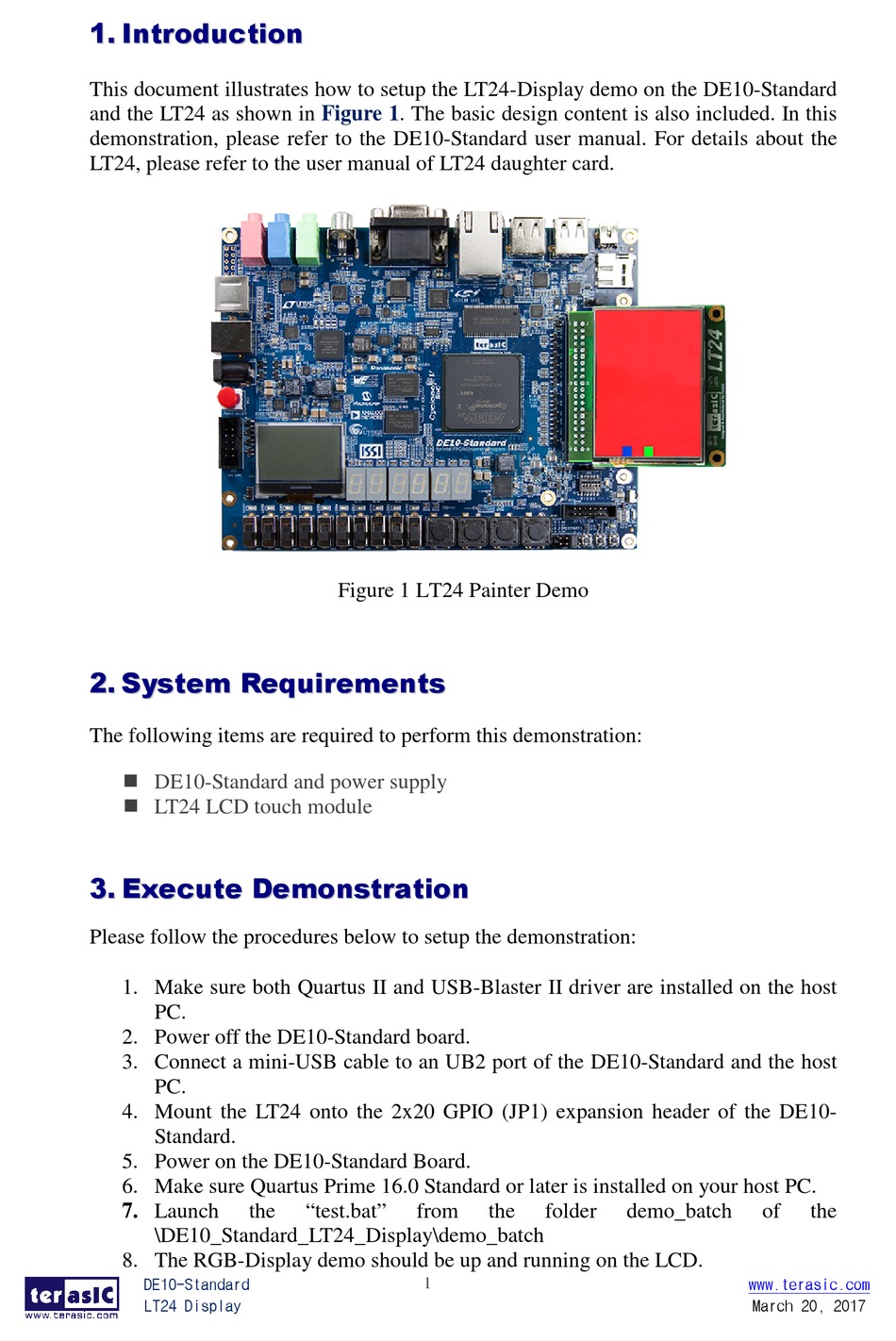 TERASIC LT24 QUICK START MANUAL Pdf Download | ManualsLib