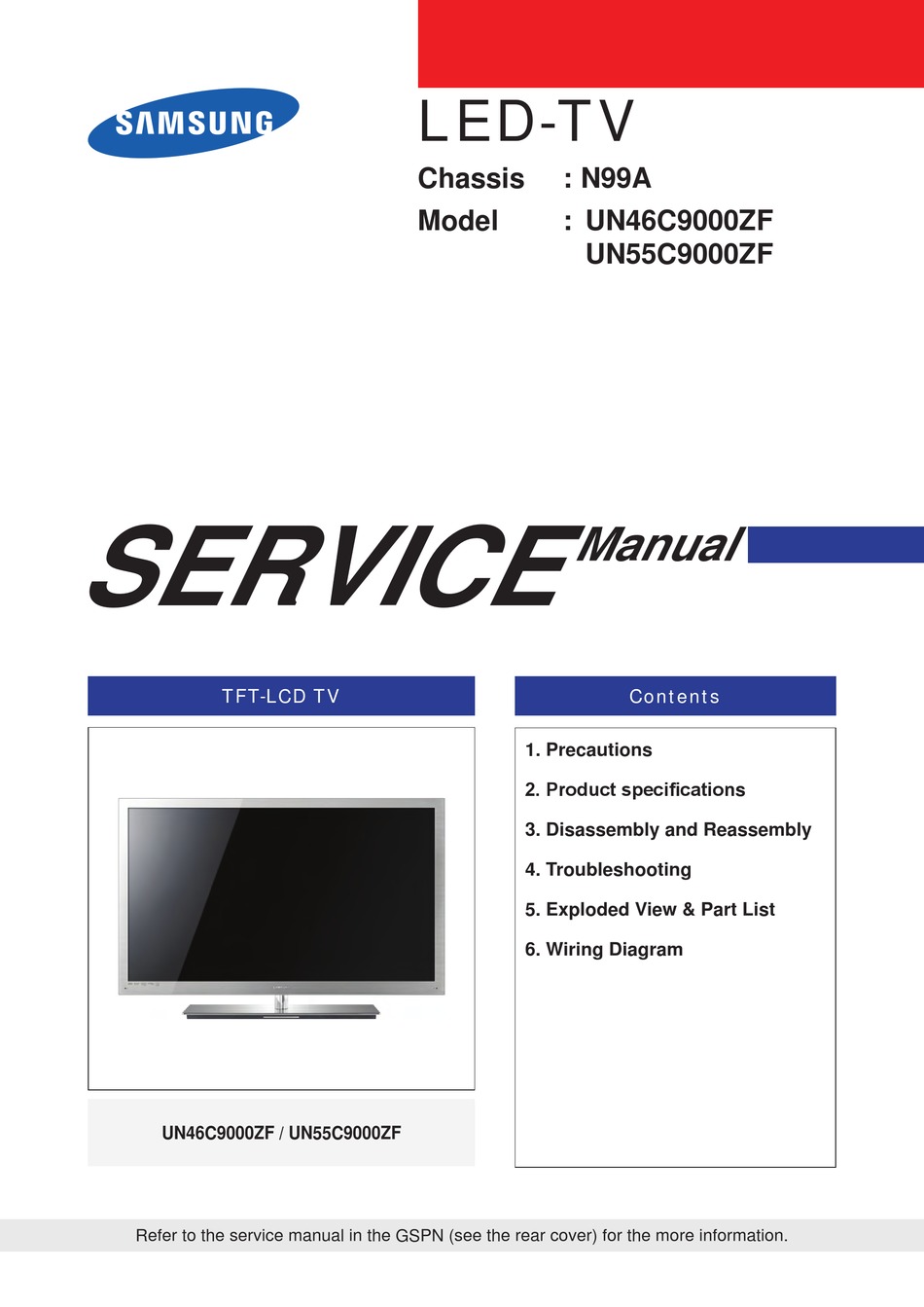SAMSUNG UN46C9000ZF SERVICE MANUAL Pdf Download ManualsLib