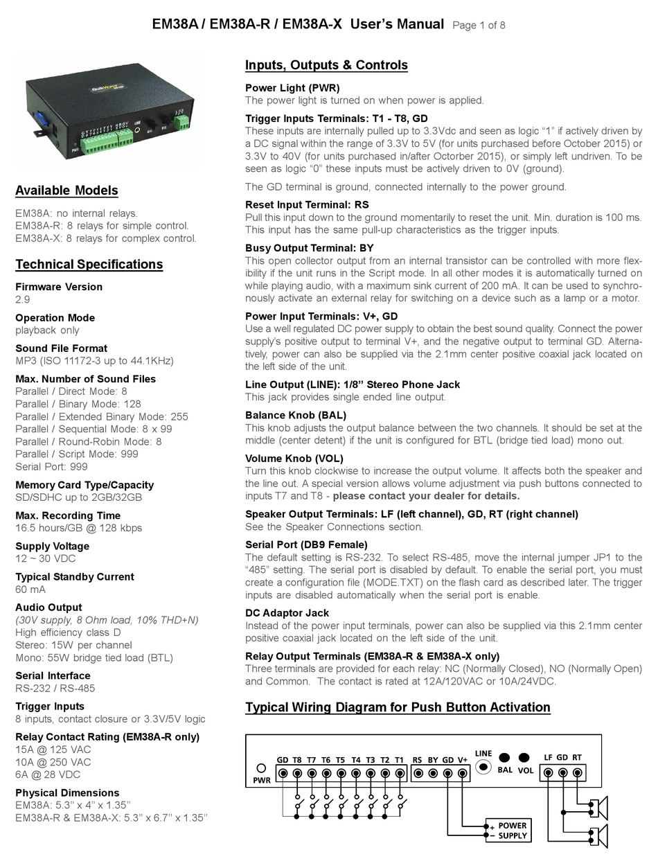 ELETECH QUICKWAVE EM38A USER MANUAL Pdf Download ManualsLib