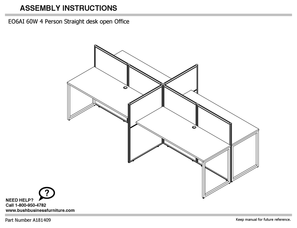 BUSH BUSINESS FURNITURE EO6AI ASSEMBLY INSTRUCTIONS MANUAL Pdf Download