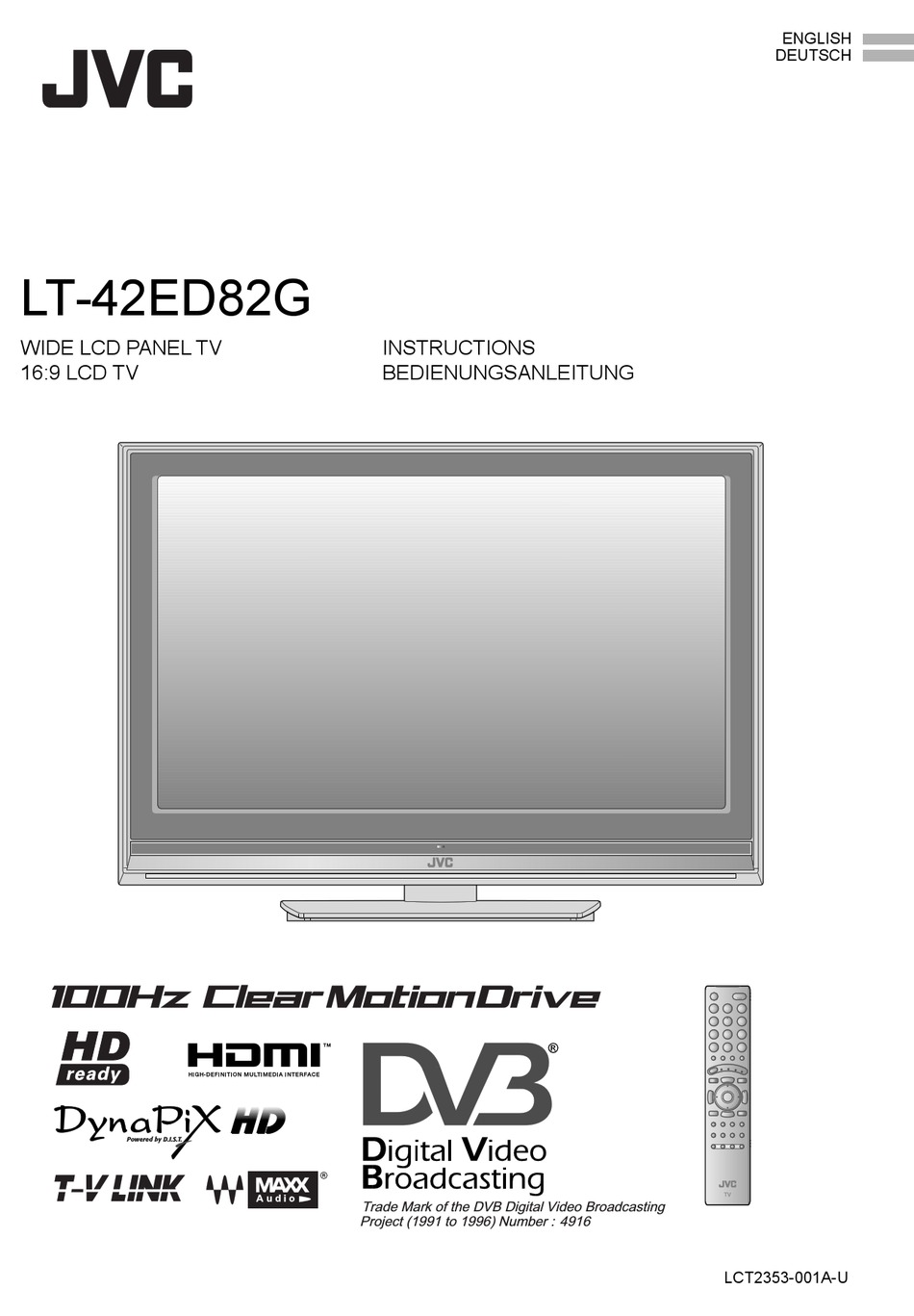 JVC LT 42ED82G INSTRUCTIONS MANUAL Pdf Download ManualsLib