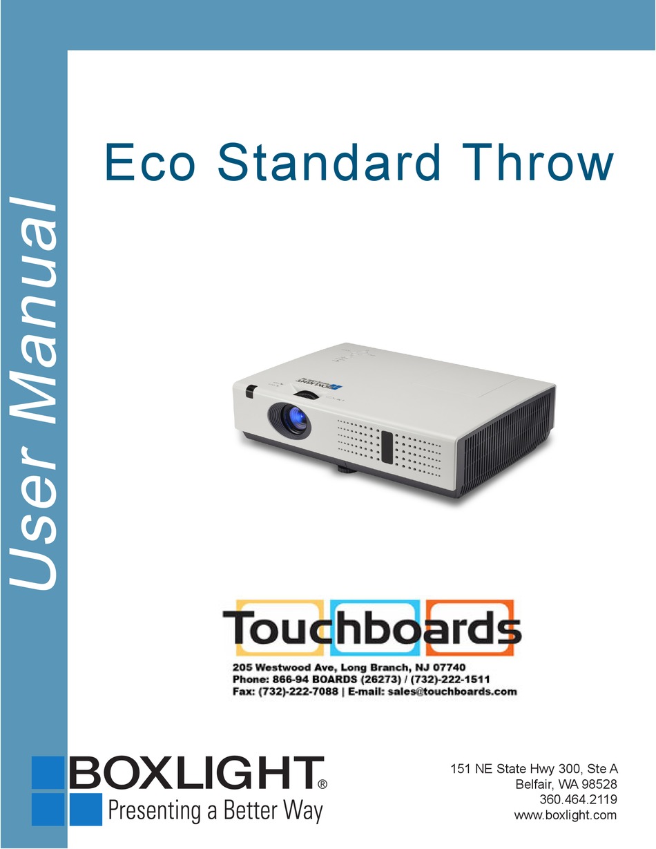 BOXLIGHT ECO X26N USER MANUAL Pdf Download ManualsLib