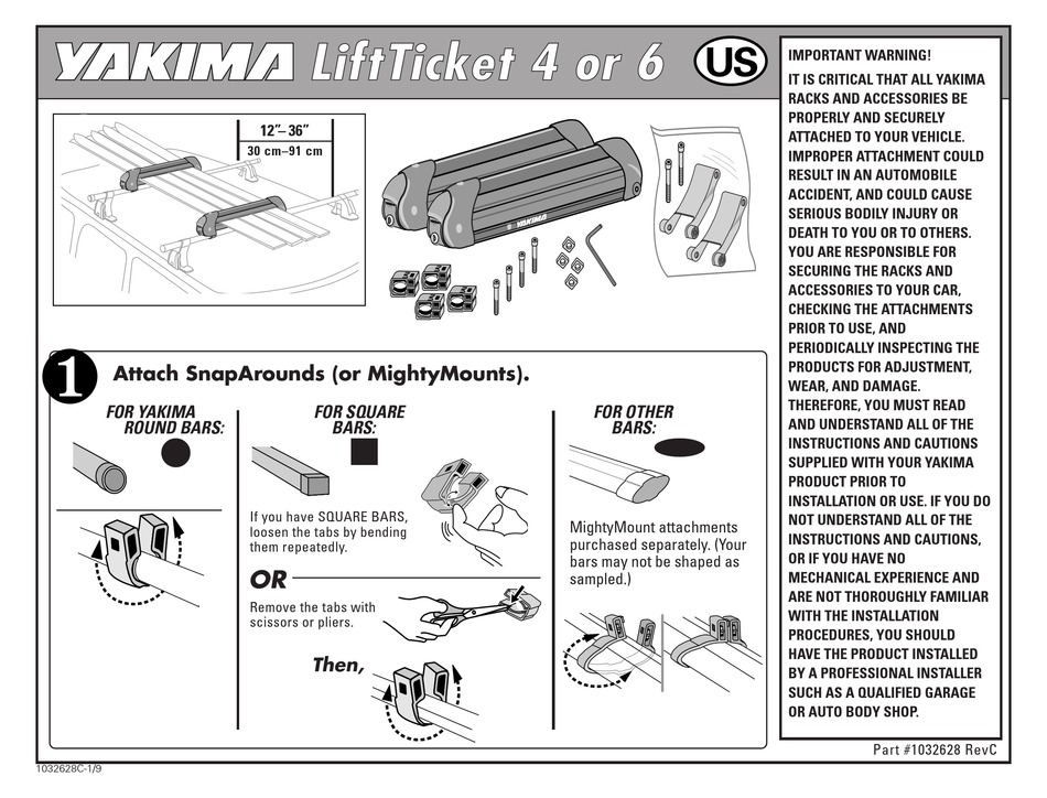 YAKIMA LIFTTICKET 4 INSTRUCTIONS MANUAL Pdf Download ManualsLib