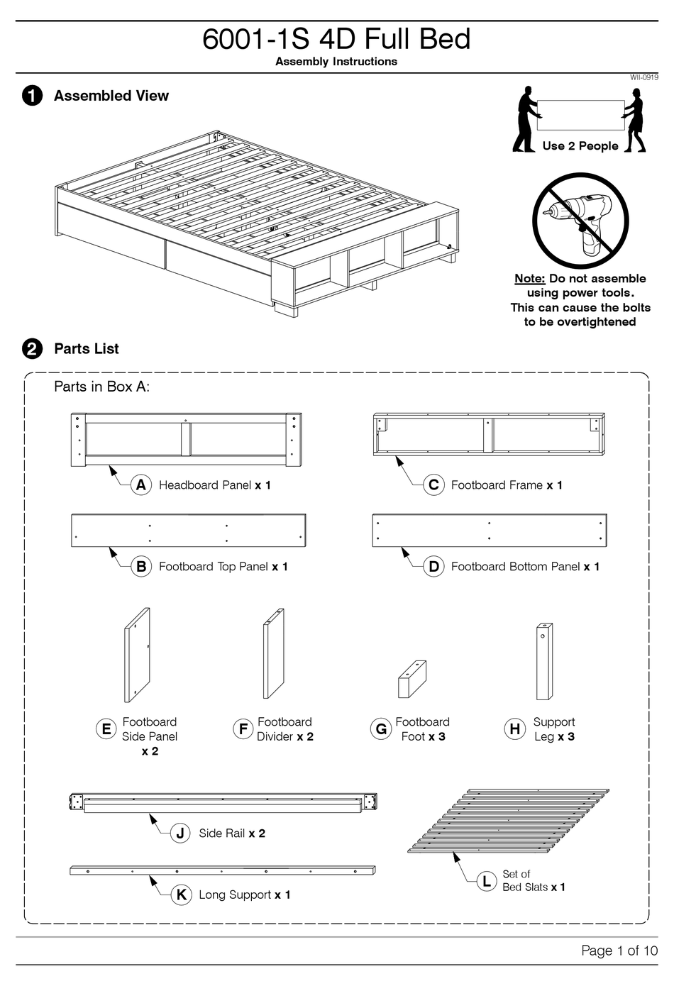 BAXTON STUDIO 6001 1S ASSEMBLY INSTRUCTIONS MANUAL Pdf Download