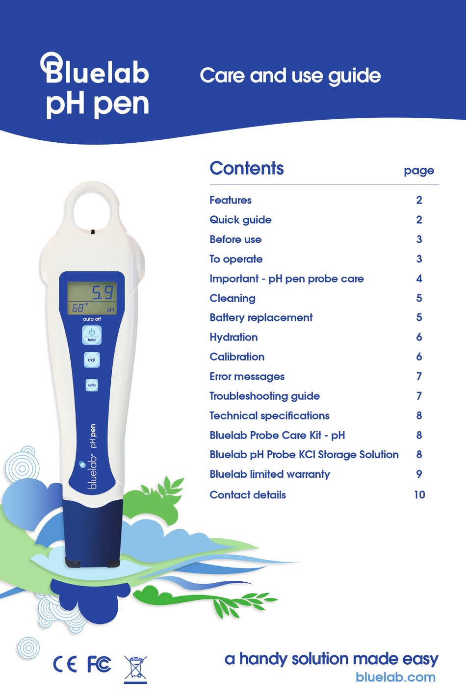 BLUELAB PH PEN CARE AND USE MANUAL Pdf Download ManualsLib