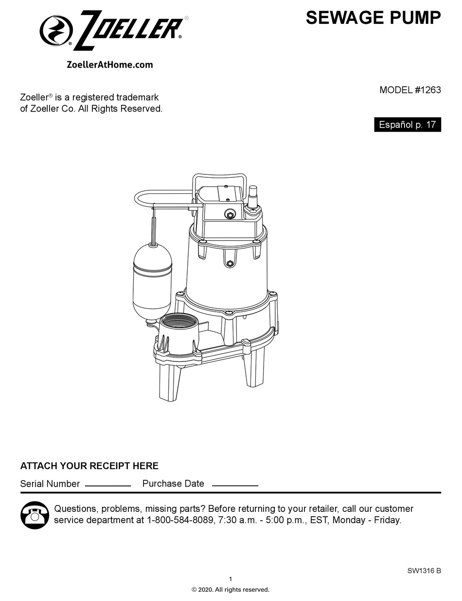 ZOELLER 1263 QUICK START MANUAL Pdf Download | ManualsLib