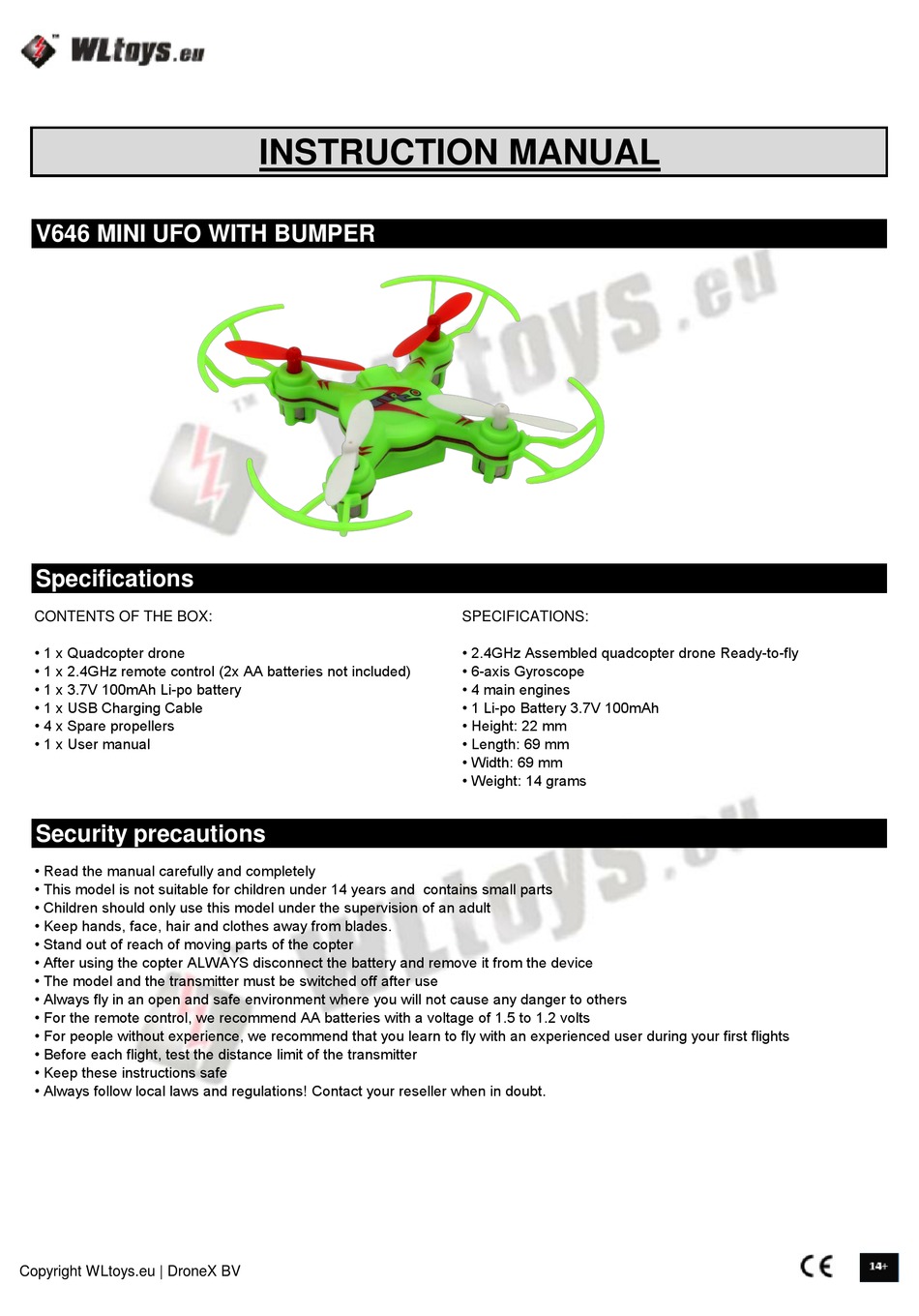 WLTOYS V646 MINI INSTRUCTION MANUAL Pdf Download ManualsLib