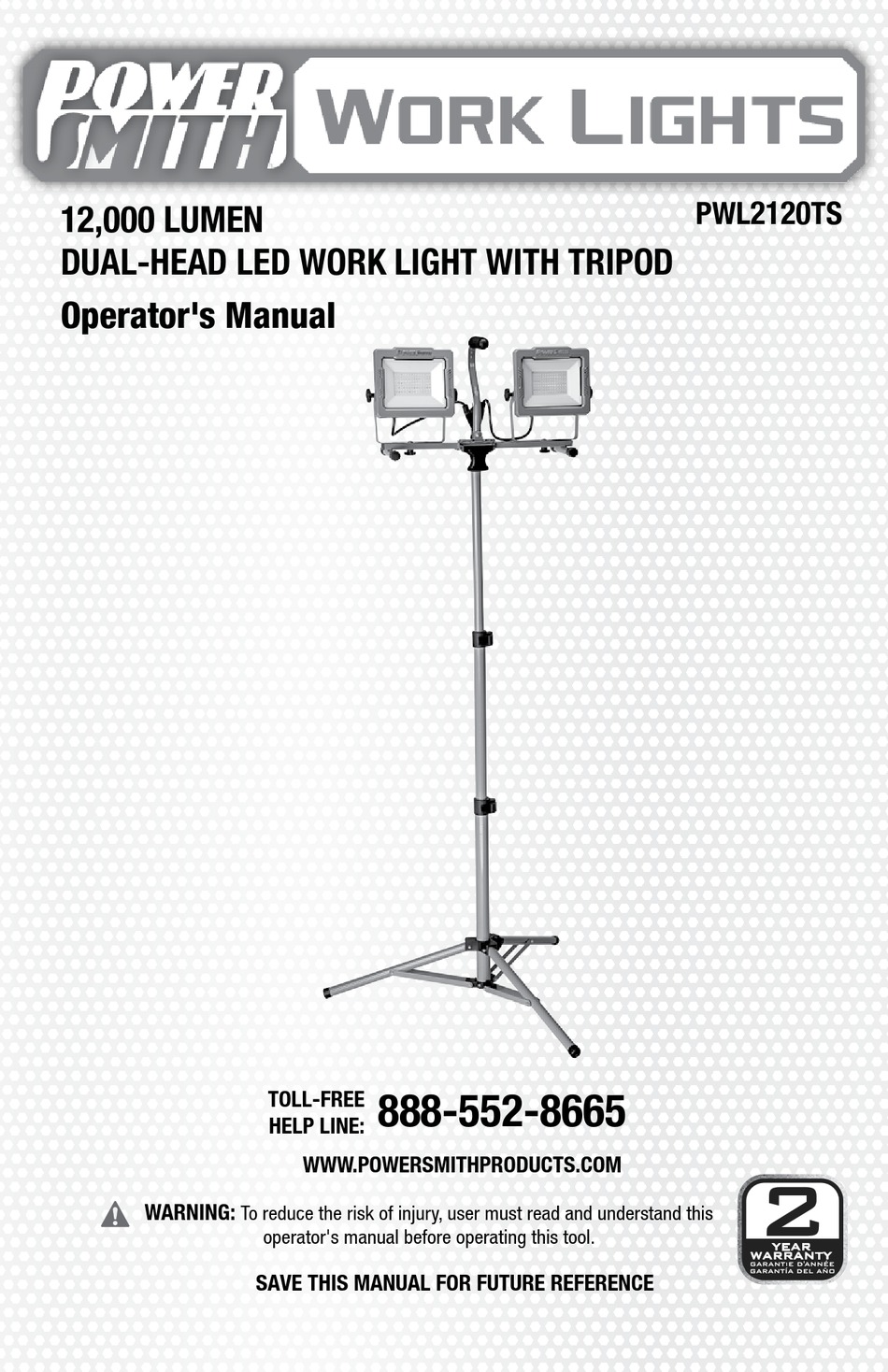 POWER SMITH PWL2120TS OPERATOR'S MANUAL Pdf Download ManualsLib