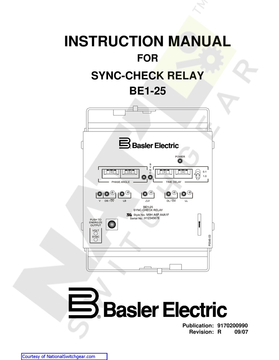 BASLER H12345678 INSTRUCTION MANUAL Pdf Download ManualsLib