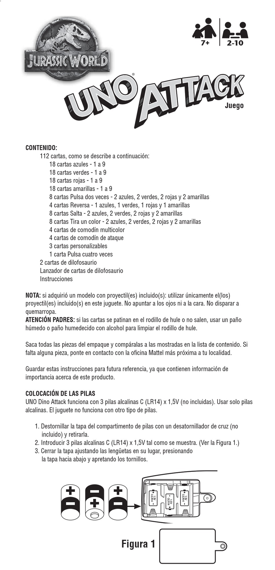 mattel-jurassic-world-uno-attack-juego-quick-start-manual-pdf-download