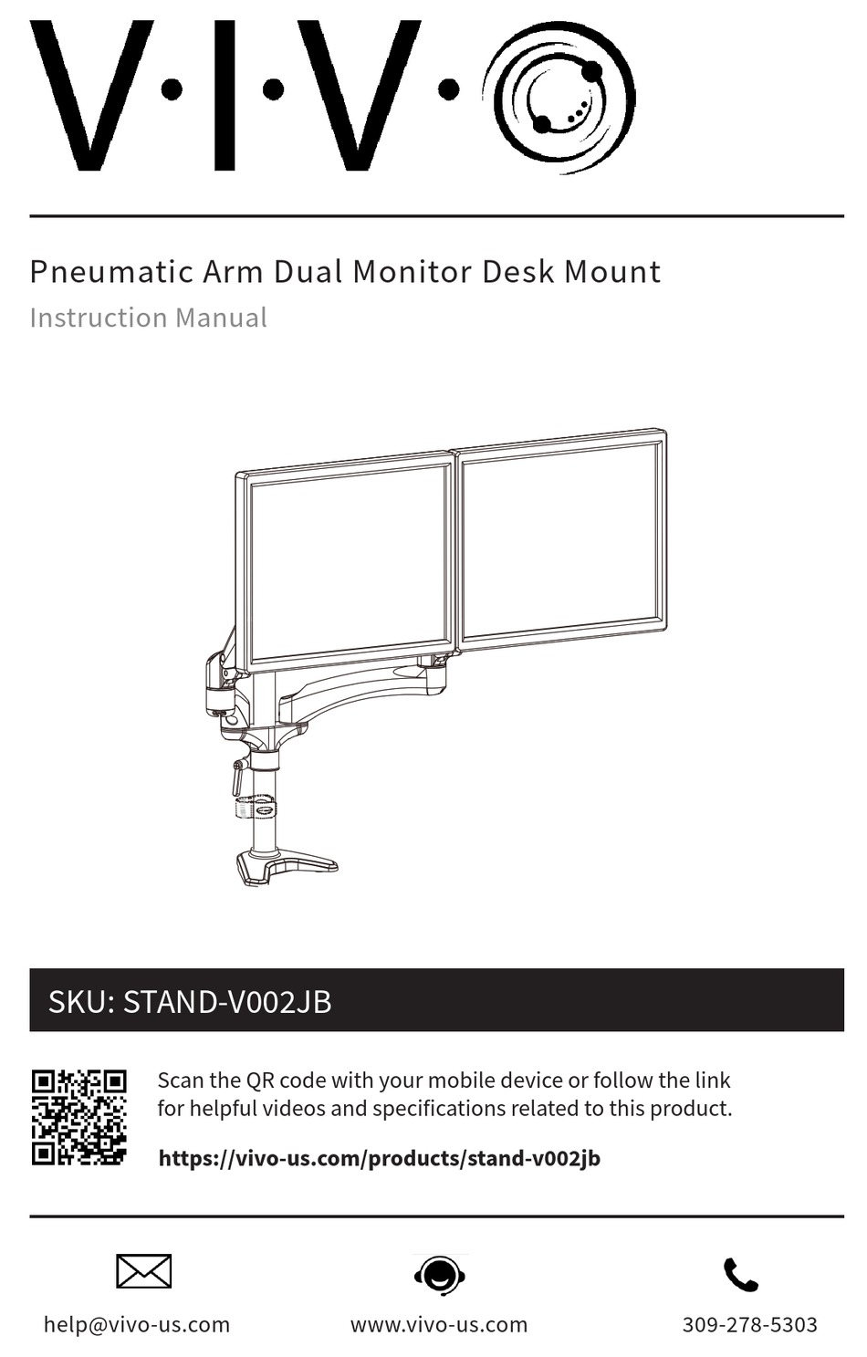 VIVO STAND-V002JB INSTRUCTION MANUAL Pdf Download | ManualsLib