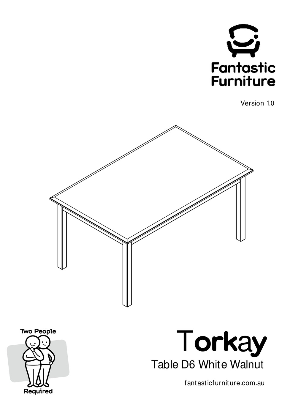 FANTASTIC FURNITURE TORKAY TABLE D6 MANUAL Pdf Download ManualsLib