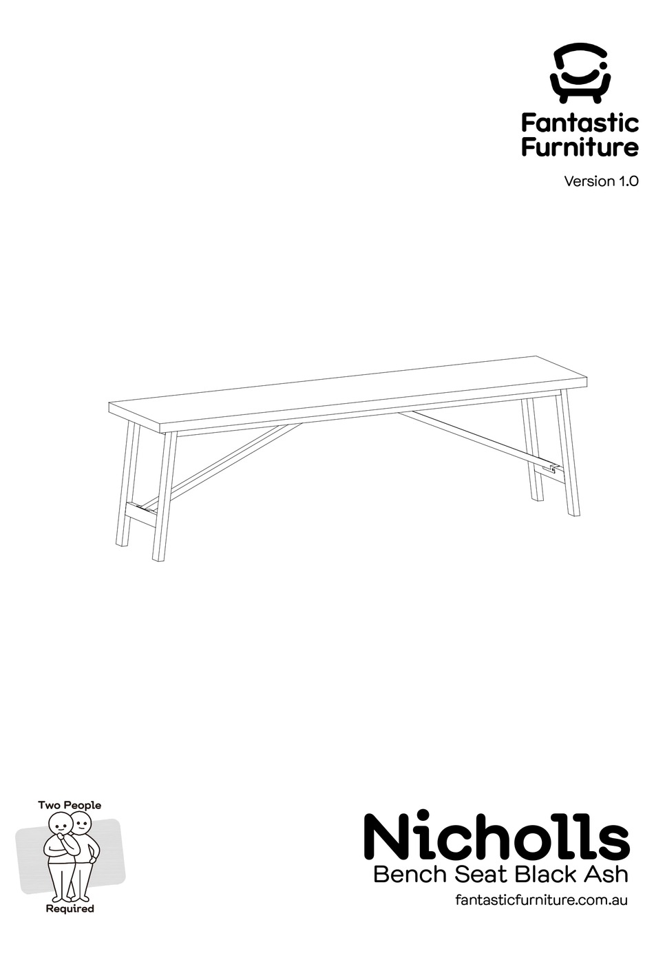 FANTASTIC FURNITURE NICHOLLS BENCH SEAT BLACK ASH MANUAL Pdf Download