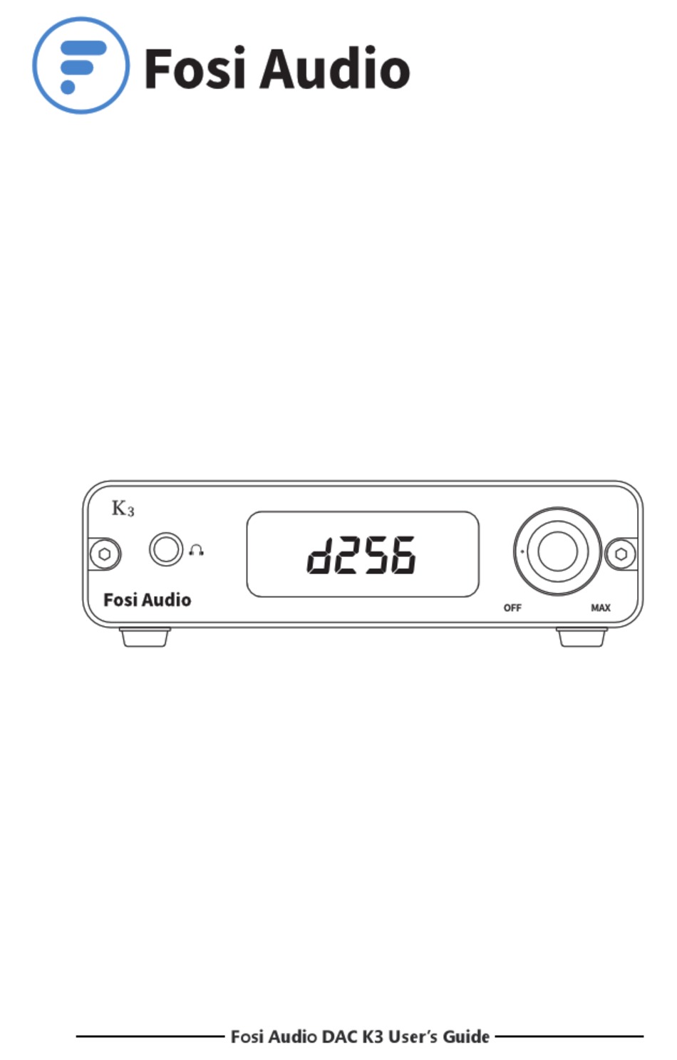 FOSI AUDIO DAC K3 USER MANUAL Pdf Download ManualsLib