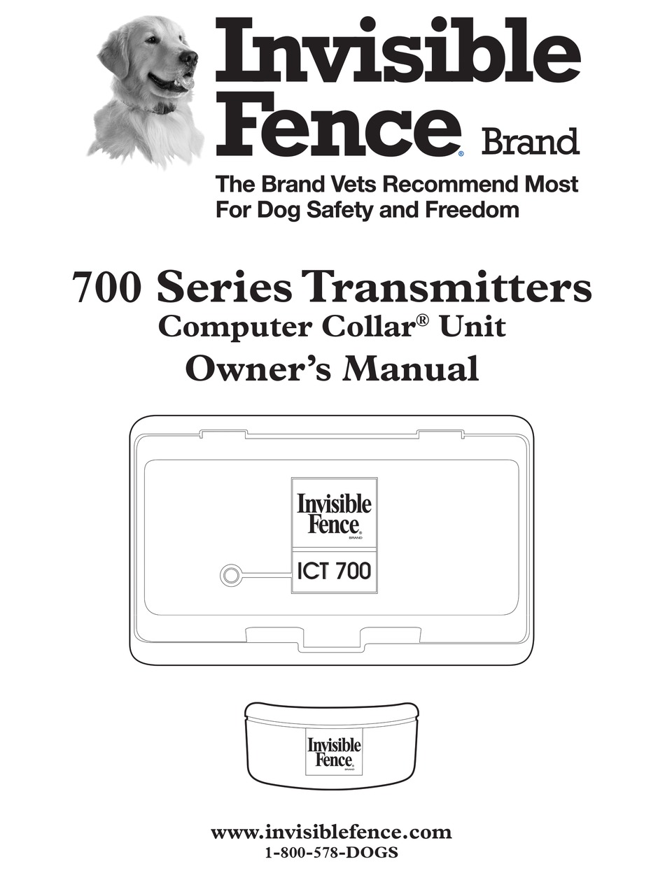 INVISIBLE FENCE COMPUTER COLLAR 700 SERIES OWNER'S MANUAL Pdf Download