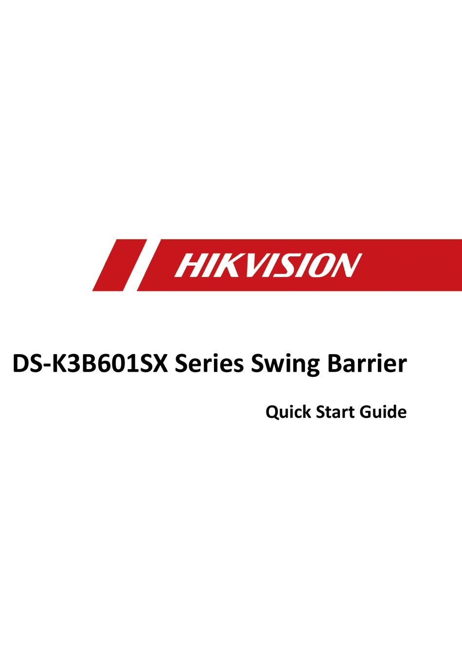 HIKVISION DS-K3B601SX SERIES QUICK START MANUAL Pdf Download | ManualsLib