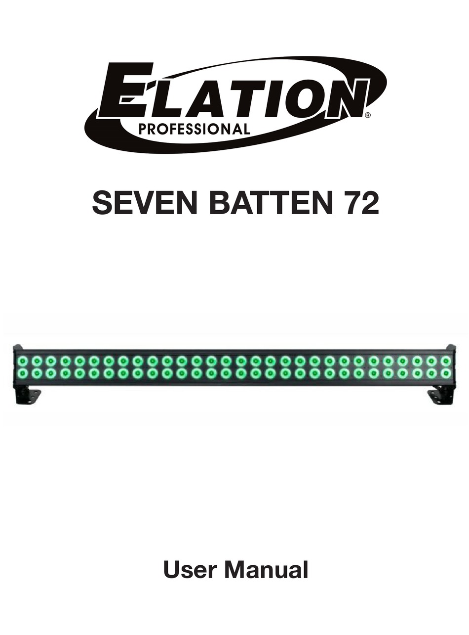 ELATION SEVEN BATTEN 72 USER MANUAL Pdf Download ManualsLib