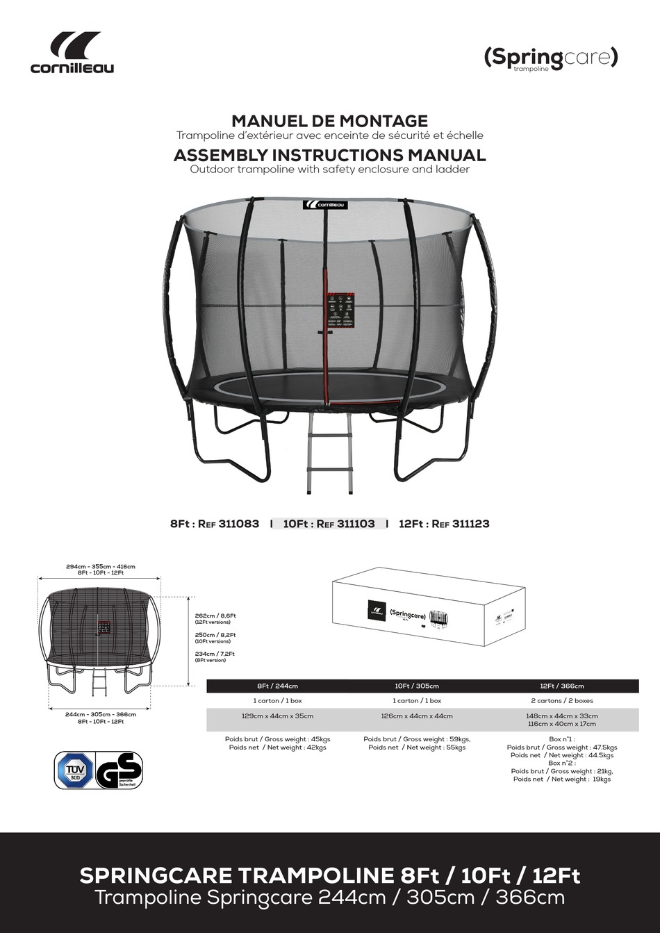 Kit d'ancrage pour Trampoline - Cornilleau