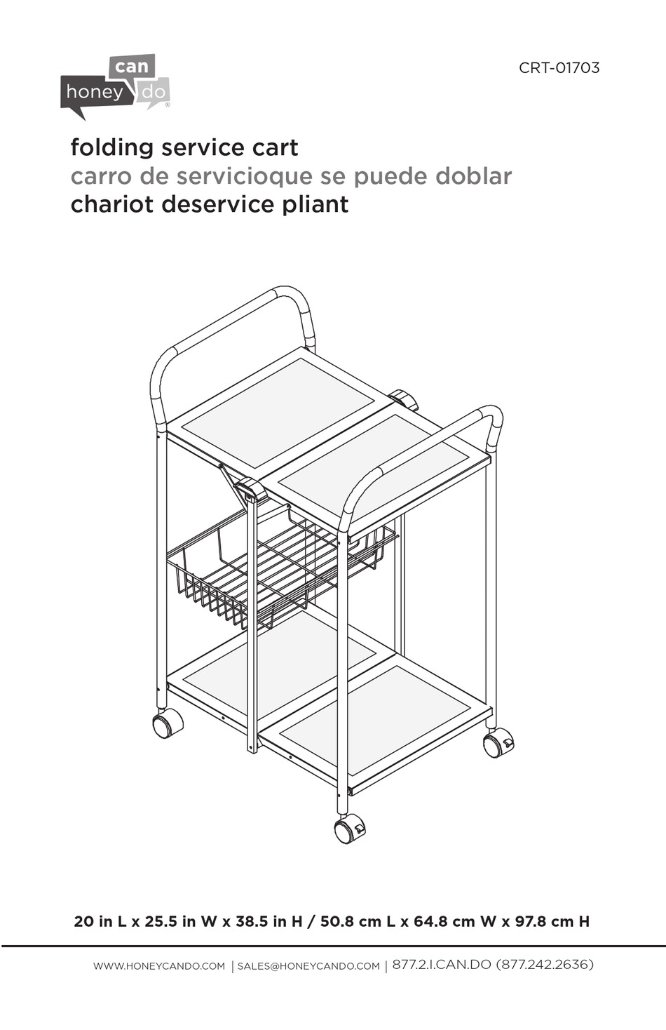 HONEY CAN DO CRT01703 ASSEMBLY Pdf Download ManualsLib