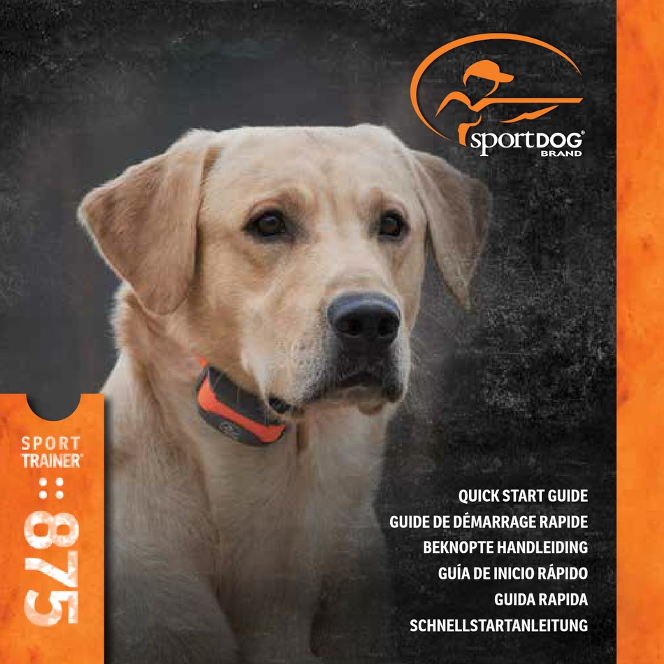 SPORTDOG SPORTTRAINER 875 QUICK START MANUAL Pdf Download ManualsLib